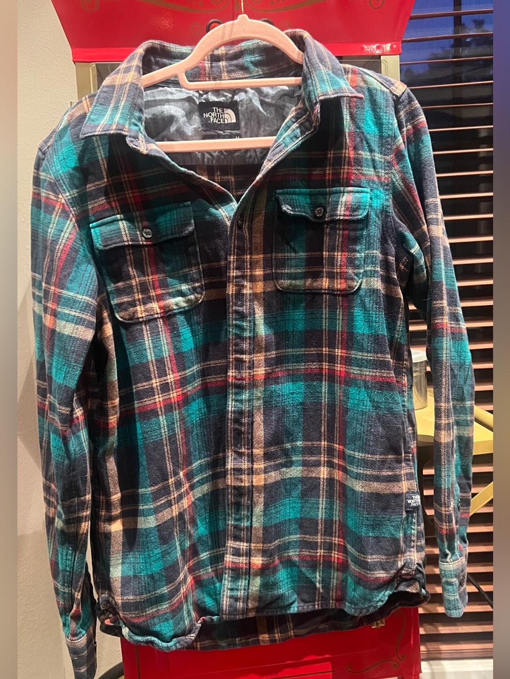 The North Face Men's Arroyo Long Sleeve Flannel Button-Down Shirt.